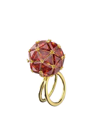 Bague ornée de cristaux Swarovski Curiosa - Plaqué or jaune