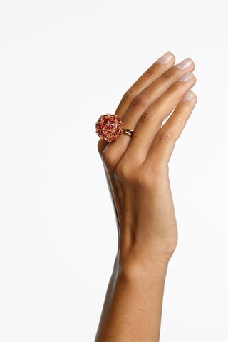 Bague ornée de cristaux Swarovski Curiosa - Plaqué or jaune