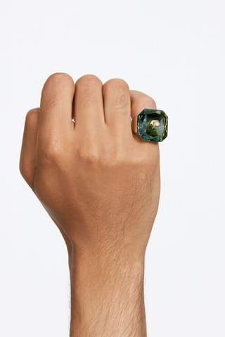 Bague ornée de cristaux Swarovski Numina - Plaqué or jaune et zircons