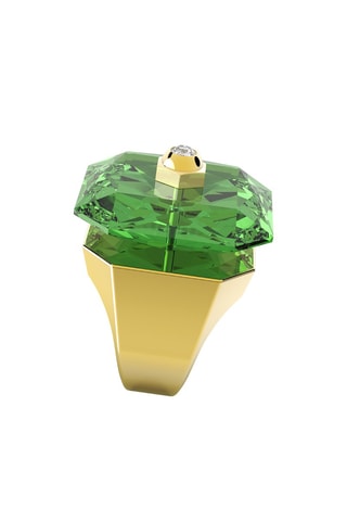 Bague ornée de cristaux Swarovski Numina - Plaqué or jaune et zircons