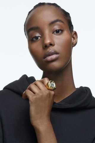 Bague ornée de cristaux Swarovski Dulcis - Plaqué or jaune