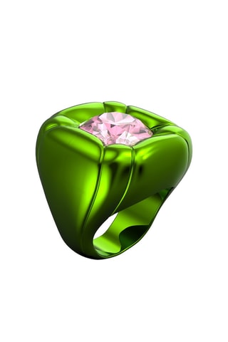 Bague ornée de cristaux Swarovski Dulcis - Vert et rose