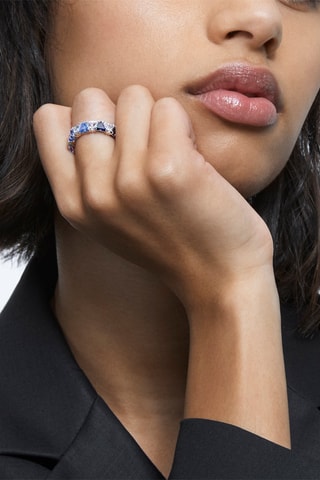 Bague ornée de cristaux Swarovski Matrix - Argenté