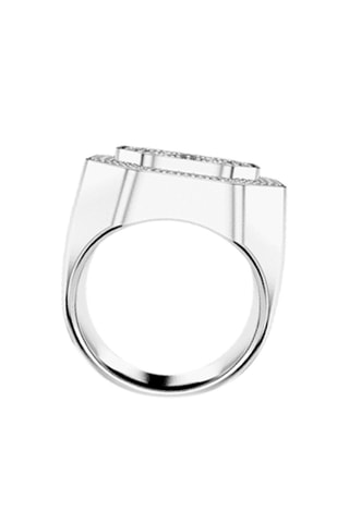 Bague Cocktail Dextera - Argenté et blanc