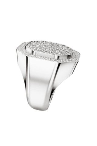 Bague Cocktail Dextera - Argenté et blanc