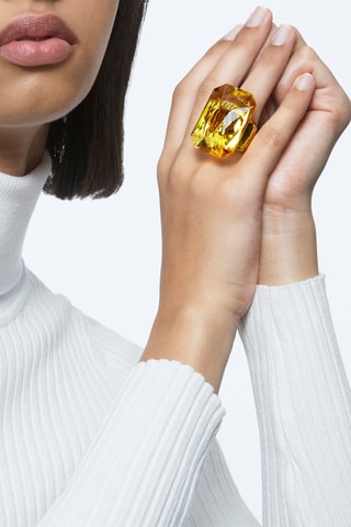 Bague ornée de cristaux Swarovski Lucent - Jaune