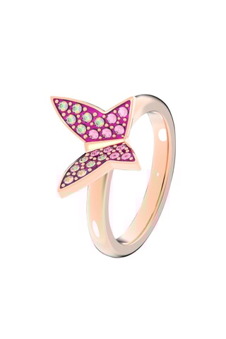 3 bagues ornées de cristaux Swarovski Lilia - Rose