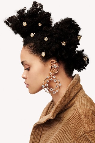 3 épingles à cheveux ornées de cristaux Swarovski Dulcis - Plaqué or jaune