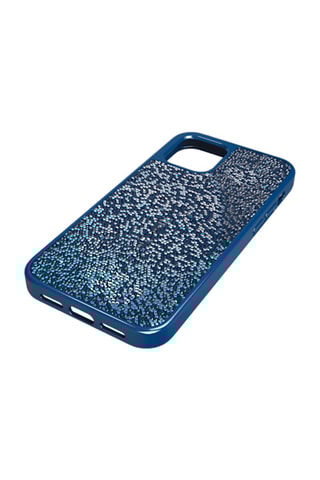 Coque iPhone 12/12 pro ornée de cristaux Swarovski Glam Rock - Bleu