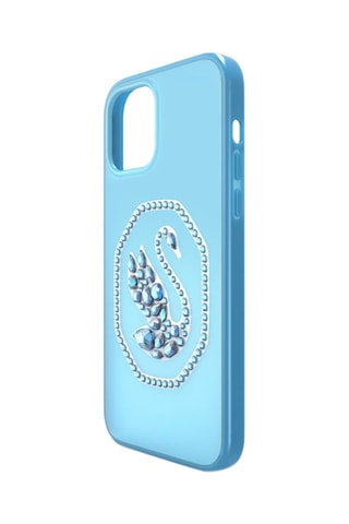 Coque iPhone 12 Pro Max ornée de cristaux Swarovski Cygne - Bleu