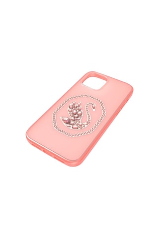 Coque iPhone 12 Pro Max ornée de cristaux Swarovski Cygne - Rose pâle