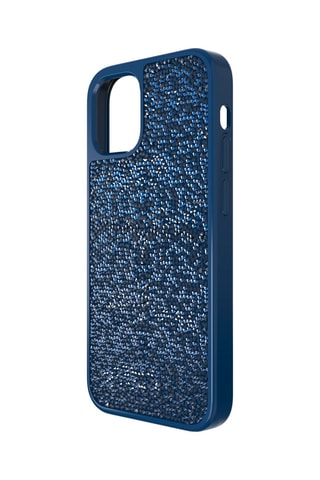 Coque iPhone 12 mini ornée de cristaux Swarovski Glam Rock - Bleu marine