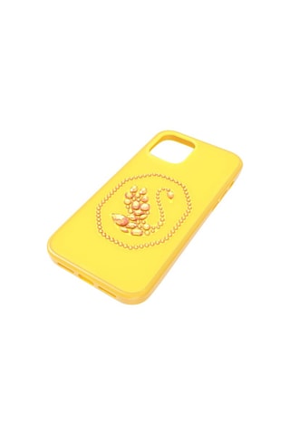 Coque iPhone 12 Pro Max ornée de cristaux Swarovski Cygne - Jaune