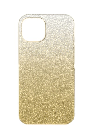 Coque iPhone 14 ornée de cristaux Swarovski High - Beige