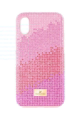 Coque iPhone X/XS ornée de cristaux Swarovski High - Rose