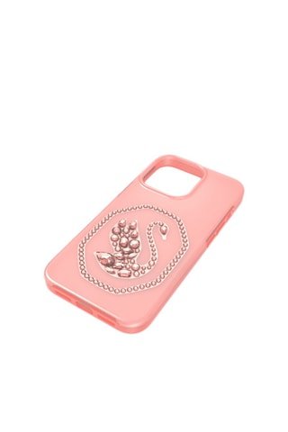 Coque iPhone 13 ornée de cristaux Swarovski Cygne - Rose
