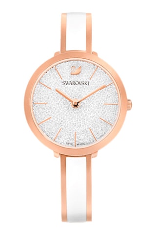 Montre à quartz en métal et or rose Crystaline