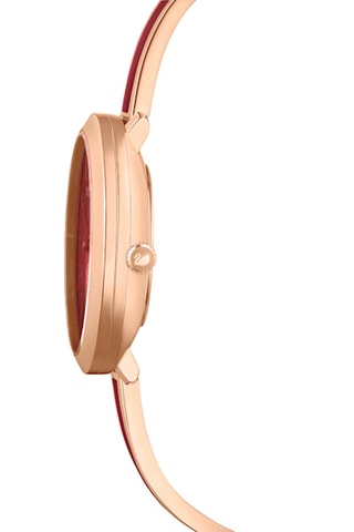 Montre à quartz en métal, émail, plaqué or rose et ornée de cristaux Swarovski Crystalline Delight