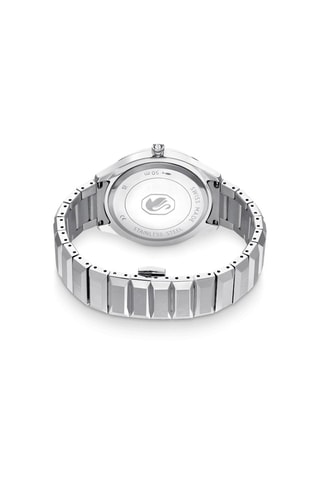 Montre à quartz en acier ornée de cristaux Swarovski - Argenté