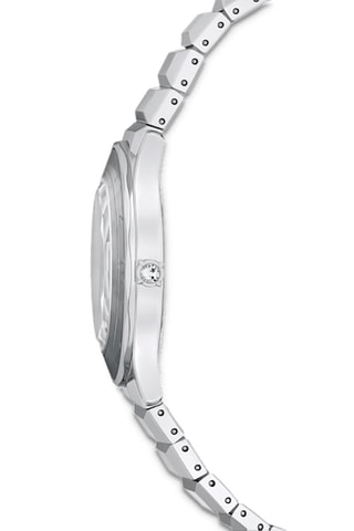 Montre à quartz en acier ornée de cristaux Swarovski - Argenté