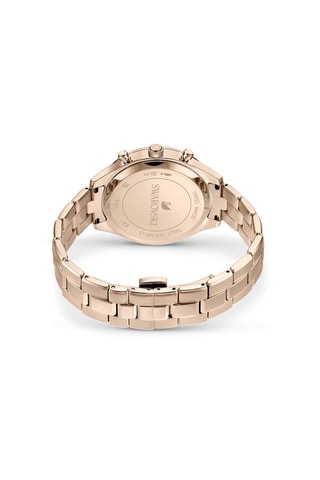 Montre à quartz en métal, dorée à l’or rose et ornée de cristaux Swarovski Octea Lux Sport - Chronographe