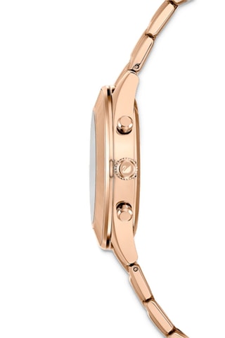 Montre à quartz en métal, dorée à l'or rose et ornée de cristaux Swarovski Octea Lux Sport - Chronographe