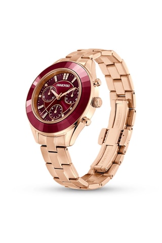 Montre à quartz en métal, dorée à l’or rose et ornée de cristaux Swarovski Octea Lux Sport - Chronographe