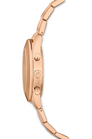 Montre à quartz en métal, dorée à l'or rose et orné de cristaux Swarovski Octea Lux Sport - Chronographe