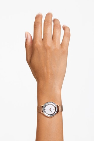 Montre à quartz en acier, dorée à l’or rose et ornée de cristaux Swarovski Octea Nova