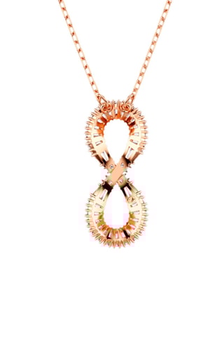 Collier orné de cristaux Swarovski Hyperbola - Plaqué or rose