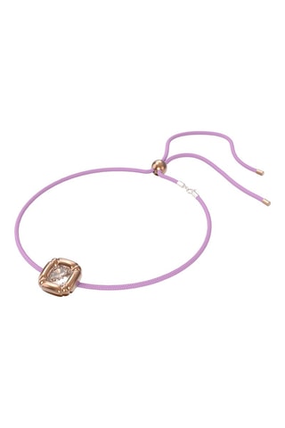 Collier orné de cristaux Swarovski Dulcis - Doré et violet