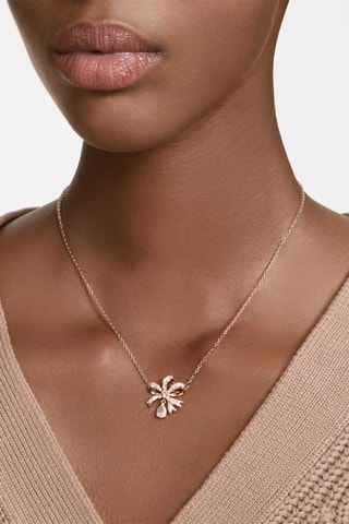 Collier orné de cristaux Swarovski Hyperbola - Plaqué or rose