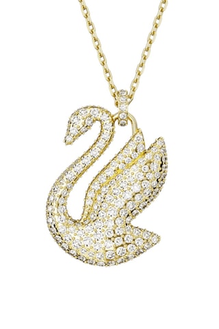 Pendentif orné de cristaux Swarovski Swan - Plaqué or jaune