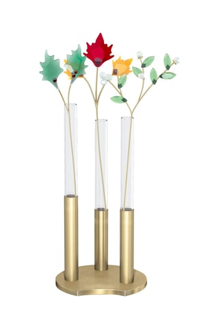 Décoration en cristaux Swarovski Branche de houx - Vert