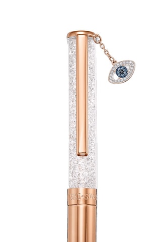 Stylo-bille orné de cristaux Swarovski Crystalline - Plaqué or rose