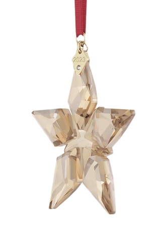 Etoile en cristaux Swarovski et plaquée or jaune Festive 2023 - 7,7 x 1,5 x 7,2 cm