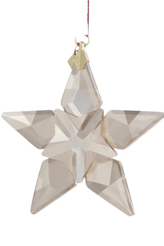 Etoile en cristaux Swarovski et plaquée or jaune Festive 2023 - 7,7 x 1,5 x 7,2 cm