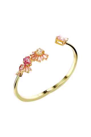 Jonc orné de cristaux Swarovski - Plaqué or jaune