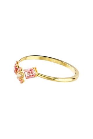 Jonc orné de cristaux Swarovski - Plaqué or jaune