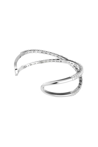 Manchette ornée de cristaux Swarovski - Argenté