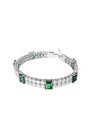 Bracelet orné de cristaux Swarovski - Argenté 