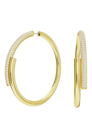 Créoles ornées de cristaux Swarovski - Plaqué or jaune