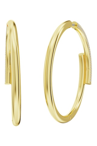 Créoles ornées de cristaux Swarovski - Plaqué or jaune