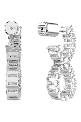 Boucles d’oreilles ornées de cristaux Swarovski - Argenté et blanc