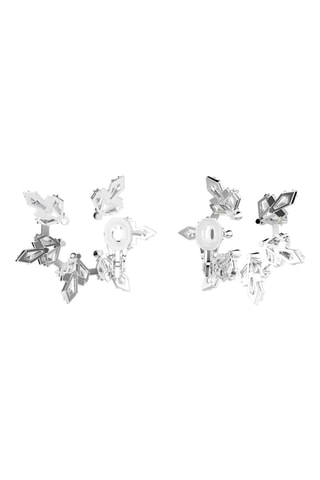 Boucles d’oreilles ornées de cristaux Swarovski - Argenté et blanc