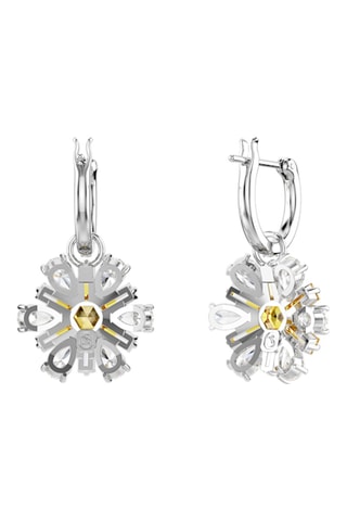 Boucles d’oreilles ornées de cristaux Swarovski - Argenté et jaune