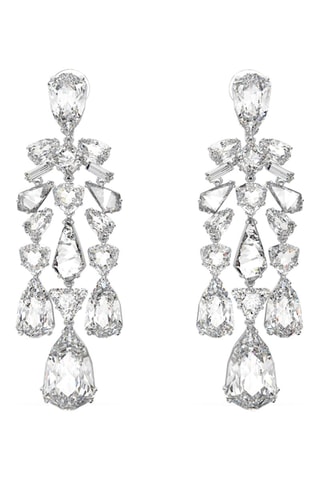 Boucles d’oreilles ornées de cristaux Swarovski - Blanc