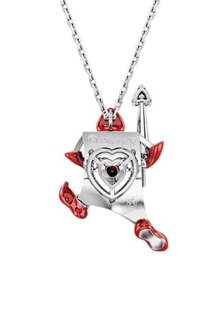 Pendentif orné de cristaux Swarovski Alice au pays des merveilles Disney - Blanc et rouge