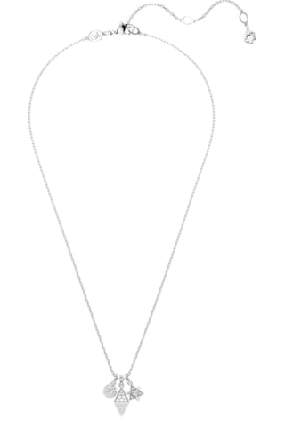 3 pendentifs ornés de cristaux Swarovski  - Argenté et blanc