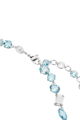 Collier orné de cristaux Swarovski - Argenté et ciel
